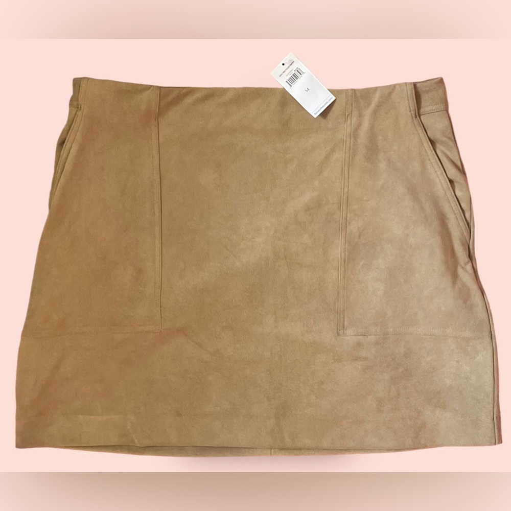 Banana Republic Size 14 Suede Miniskirt